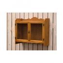 ワイヤーシェルフ 棚 壁掛け 収納 ナチュラル 両開き 木製 カントリー調 茶 ブラウン ワイヤー