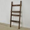 梯子スタンド ブラウン ラダー マガジンラック プランタースタンド 木製 カントリー調 おしゃれ