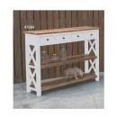 コンソールシェルフ 棚 ボックス 収納 ナチュラル テーブル 木製 カントリー調 白 ホワイト