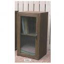 2段キャビネット ガラス扉 収納 レトロ 天然木 木製 北欧 ブラウン 茶 2段 ボックス