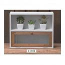 ウォールシェルフ 壁掛け ミニ 北欧 ガラス戸 棚 ナチュラル カントリー調 壁 収納 ラック