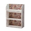 ウッドシェルフ 収納ボックス ケース 壁掛け 白 ホワイト 木製 フレンチ アンティーク調 おしゃれ