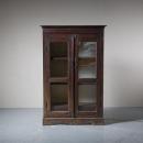 キャビネット 3段 ダークブラウン アンティーク家具 おしゃれ 木製 シェルフ 重厚感 高さ165