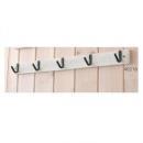 ウッデンフック5連 白 ホワイト 木製 フレンチ  おしゃれ ディスプレイ 壁掛け ハンガー コート