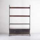 ハンガーラック 引出し アンティーク調 ブラウン ハンガースタンド ディスプレイ 高さ160