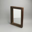 3レイヤーミラー ダークブラウン アンティーク調 木製 シャビー 鏡 ヴィンテージ 高さ45