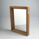 3レイヤーワイドミラー ブラウン アンティーク調 おしゃれ 木製 シャビー ヴィンテージ 高さ61