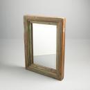 3レイヤーミラー ミントグリーン アンティーク調 おしゃれ 木製 シャビー 鏡 高さ61