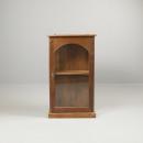 ミニキャビネット アンティーク家具 おしゃれ 木製 シェルフ 2段 ガラス ナチュラル 高さ88