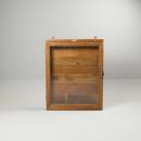 ミニキャビネット アンティーク家具 おしゃれ 木製 フレーム ガラス ナチュラル 高さ82