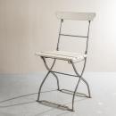 ガーデンチェア アンティーク家具 おしゃれ 木製 椅子 ドイツ アイボリー シャビー 高さ84