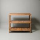 シェルフ アンティーク家具 おしゃれ 木製 シェルフ 3段 棚 ラック ナチュラル 高さ85