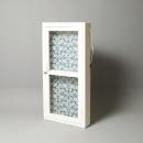 ミニキャビネット(LED付き) アンティーク家具 おしゃれ 木製 シェルフ ホワイト 高さ110