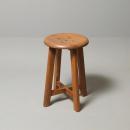 スツール ビッグ5穴 アンティーク家具 おしゃれ 木製 ブラウン 茶 ナチュラル 椅子 高さ45