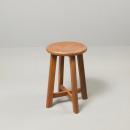 スツール スモール3穴 アンティーク家具 おしゃれ 木製 ナチュラル 椅子 茶 高さ45