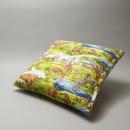 クッション アンティーク調 レトロ おしゃれ 続柄 アニマル柄 グリーン かわいい 幅45