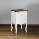 シャビーシックチェスト2ドロワー(白 ホワイト)木製　アンティーク調 レトロ お洒落 棚