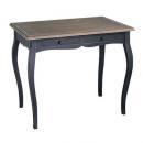 ブラックウッドデスク シャビー アンティーク風 机 木製 猫足 インダストリアル