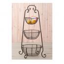 ワイヤー3段バスケット 棚 シンプル おしゃれ スッキリ 収納 多用途 2WAY かご バスケット