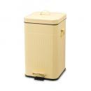 ペダルビンスクエアS ライトイエロー ダストボックス ごみ箱 蓋付 シンプル おしゃれ 分別 洗える