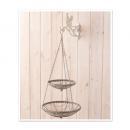 ハンギングワイヤートレイW アイアン ナチュラル アンティーク加工 庭 皿 おしゃれ 吊り下げ