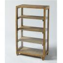 キャビネット アンティーク家具 棚 ガラス 木製 4段 ナチュラル 北欧 マンゴー ディスプレイ