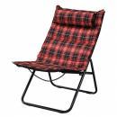 SPICE Manhattan リラックスフォールディングチェア タータンチェック レッド 2個