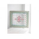  壁ステンドグラス グリーンフレーム アンティーク調掛け 緑 ウォールアート