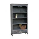 トラディショナルアンティーク調ワイドシェルフ&2ドローワー シャビー レトロ アンティーク調 お洒落