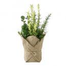 SPICE ジュートポット入りフェイクグリーンミックスハーブ 2個セット フェイクプランツ 高さ34