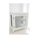 メッシュ ホワイトキャビネット シャビー おしゃれ 白 収納 ディスプレイ 木製 棚 ホワイト