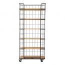 SPICE ANCIENT 6段ワゴンラック アイアン&ウッド ナチュラル 高さ180