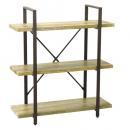 SPICE ブロカント アイアンフレーム3段シェルフ ナチュラル アイアン 木製 高さ101.5