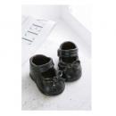 ブラス ベビーサンダル オブジェ アンティーク調 かわいい 靴 シューズ 黒 ブラック 置物 小物