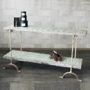 ディスプレイボード アンティークタイルプリント アイアンスタンド 鉄脚 シャビー アンティーク調