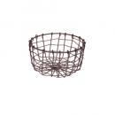 ヴィスバスケットミニ01-IR 2個セット アイアン バスケット ブラウン 直径120 かご