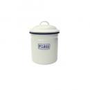 パリジャンキャニスター ホーロー ホワイト 6個セット フレンチ シンプル おしゃれ 高さ147