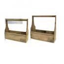 ジェントルガーデンボックスハンドル 木箱 アンティーク ガーデン SL2個セット 幅315~365
