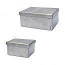 アルミマテリアプランツレクタングルボックス SL2個セット シルバー ケース 幅90~125