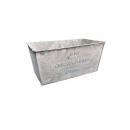 R.T.スクエアポットL-WH アンティーク調 プランター 鉢 2個セット ブリキ 幅270