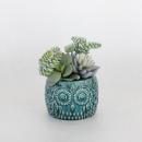 SPICE フェイクグリーンオウルポット ブルー Lサイズ 2個セット おしゃれ 直径14