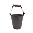 フェールハンギングバケツM アイアン グリーン かわいい アンティークブラック おしゃれ 黒