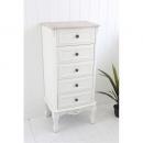 カブリオール・スリムドロワー フレンチ アンティーク調 ホワイト おしゃれ 木製 高さ100