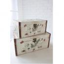 ピクトリアル・ボックスセット アンティーク調 ベージュ 収納 おしゃれ 高さ13.5~17.5