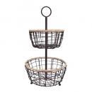 ヴィスラウンドラック2段IR アイアン ウォールシェルフ ディスプレイ 収納 棚 バスケット