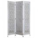 SPICE 3連 パーテーション リーフ Sサイズ シャビー ホワイト おしゃれ 仕切り 高さ140