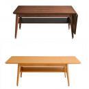 天然木北欧デザイン伸長式エクステンションローテーブル【Noyie】ノイエ