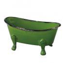 SPICE プロヴァンスブリキ バスタブポット グリーン 2個セット 小物入れ 高さ7