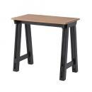 デスク ナチュラル カントリー調 バイカラー 天然木 おしゃれ ミディアムブラウン ブラック 幅80