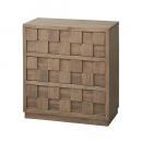 チェスト3D 棚 ナチュラル モザイク レトロ 天然木 ライトブラウン カジュアル 高さ76